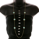 Mi Amore Necklace-Earring-Set Gold-Tone/Blue