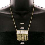 Mi Amore Necklace-Earring-Set Gold-Tone/White
