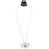 Mi Amore Necklace-Earring-Set Silver-Tone/Blue