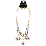 Mi Amore Necklace-Earring-Set Gold-Tone/Blue