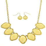 Mi Amore Necklace-Earring-Set Yellow/Gold-Tone