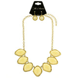 Mi Amore Necklace-Earring-Set Yellow/Gold-Tone