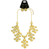 Mi Amore Necklace-Earring-Set Yellow/Gold-Tone