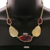 Mi Amore Necklace-Earring-Set Red/Gold-Tone