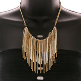 Mi Amore Necklace-Earring-Set Gold-Tone/White