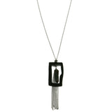 Mi Amore Tassel Pendant-Necklace Black/Dark-Silver