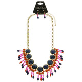 Mi Amore Necklace-Earring-Set Multicolor/Gold-Tone