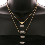 Mi Amore Necklace-Earring-Set Black/White
