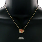Mi Amore Fashion-Necklace Red/Gold-Tone
