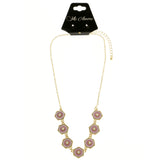 Mi Amore Fashion-Necklace Purple/Gold-Tone