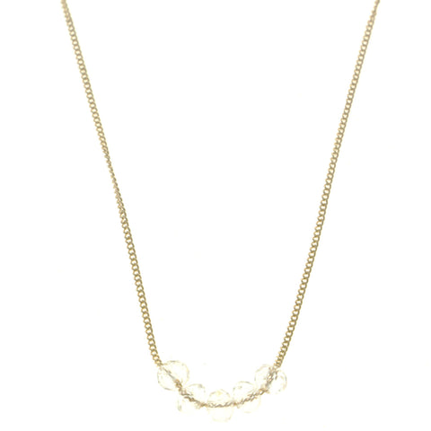 Mi Amore Fashion-Necklace Gold-Tone/Clear