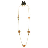 Mi Amore Flower Necklace-Earring-Set Multicolor/Gold-Tone