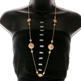 Mi Amore Flower Necklace-Earring-Set Multicolor/Gold-Tone