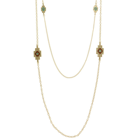 Mi Amore Necklace-Earring-Set Gold-Tone