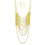 Mi Amore Necklace-Earring-Set Yellow/Green