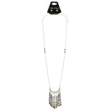 Mi Amore Necklace-Earring-Set Silver-Tone/Black