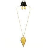 Mi Amore Necklace-Earring-Set Yellow/Gold-Tone