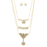 Mi Amore Necklace-Earring-Set Gold-Tone