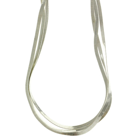 Mi Amore Layered-Necklace Silver-Tone