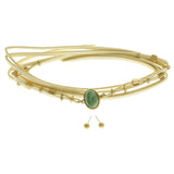 Mi Amore Necklace-Earring-Set White/Green