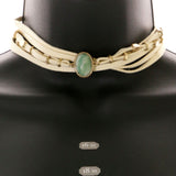 Mi Amore Necklace-Earring-Set White/Green