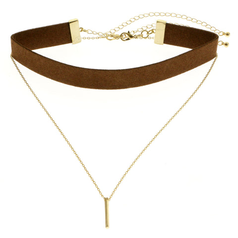 Mi Amore Multiple-Necklace-Set Brown/Gold-Tone