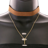Mi Amore Multiple-Necklace-Set Brown/Gold-Tone