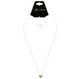Mi Amore Heart Pendant-Necklace Silver-Tone/Gold-Tone