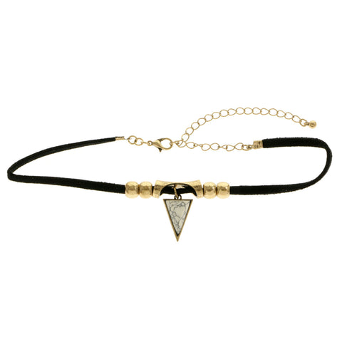 Mi Amore Choker-Necklace White/Gold-Tone