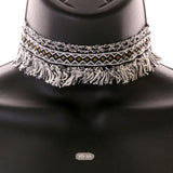 Mi Amore Fringe Necklace-Earring-Set Multicolor/Gold-Tone