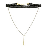 Mi Amore Choker-Necklace Black/Gold-Tone