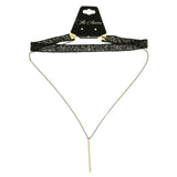 Mi Amore Choker-Necklace Black/Gold-Tone