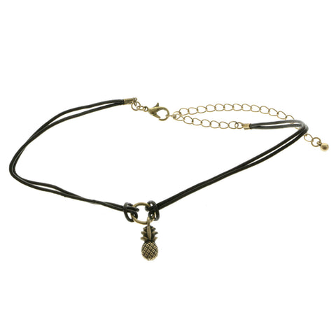 Mi Amore Pineapple Choker-Necklace Brown/Bronze-Tone