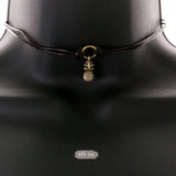 Mi Amore Pineapple Choker-Necklace Brown/Bronze-Tone