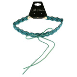 Mi Amore Bow Choker-Necklace Blue/Green