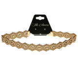 Mi Amore Choker-Necklace Brown/Gold-Tone