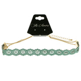 Mi Amore Choker-Necklace Green/Gold-Tone