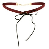 Mi Amore Bow Choker-Necklace Red/Black