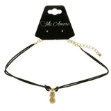 Mi Amore Pineapple Choker-Necklace Gold-Tone/Black