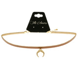 Mi Amore Crescent Choker-Necklace Brown/Gold-Tone