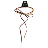 Mi Amore Bow Choker-Necklace Red/Gold-Tone