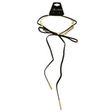 Mi Amore Bow Choker-Necklace Black/Gold-Tone