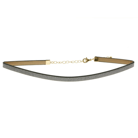 Mi Amore Choker-Necklace Silver-Tone/Black