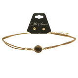 Mi Amore Necklace-Earring-Set Brown/Gold-Tone