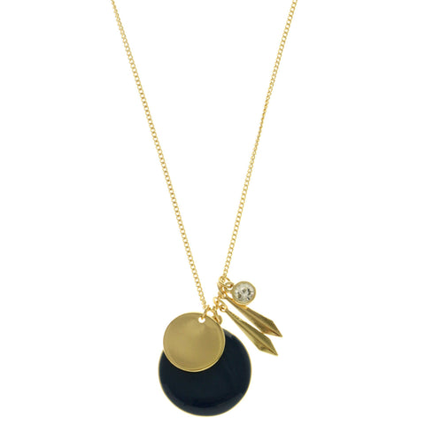 Mi Amore Pendant-Necklace Gold-Tone/Blue