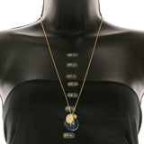 Mi Amore Pendant-Necklace Gold-Tone/Blue