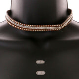 Mi Amore Choker-Necklace Brown/Silver-Tone