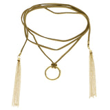 Mi Amore Choker-Necklace Brown/Gold-Tone