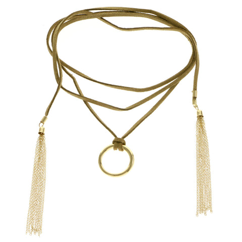 Mi Amore Choker-Necklace Brown/Gold-Tone