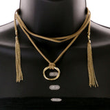 Mi Amore Choker-Necklace Brown/Gold-Tone